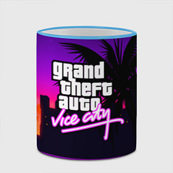 Кружка 3D GTA:VICE CITY, цвет: 3D-небесно-голубой кант — фото 2