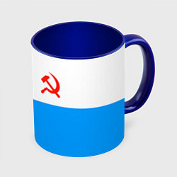 Кружка 3D ВМФ СССР, цвет: 3D-белый + синий