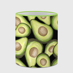 Кружка 3D Avocado background, цвет: 3D-светло-зеленый кант — фото 2