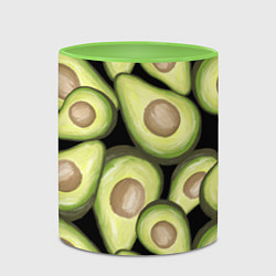 Кружка 3D Avocado background, цвет: 3D-белый + светло-зеленый — фото 2