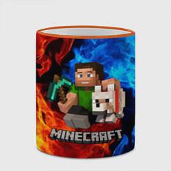 Кружка 3D MINECRAFT, цвет: 3D-оранжевый кант — фото 2