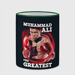 Кружка 3D Muhammad Ali, цвет: 3D-зеленый кант — фото 2