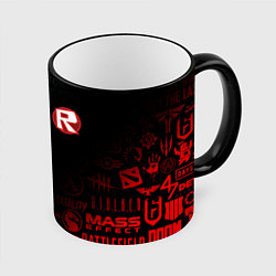 Кружка 3D ROBLOX, цвет: 3D-черный кант