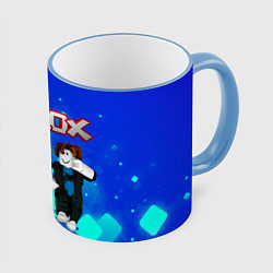 Кружка 3D ROBLOX, цвет: 3D-небесно-голубой кант