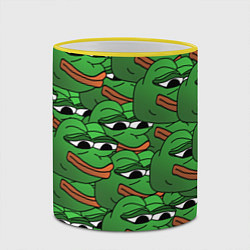 Кружка 3D Pepe The Frog, цвет: 3D-желтый кант — фото 2
