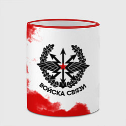 Кружка 3D Войска связи, цвет: 3D-красный кант — фото 2