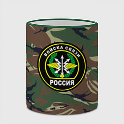 Кружка 3D Войска связи, цвет: 3D-зеленый кант — фото 2