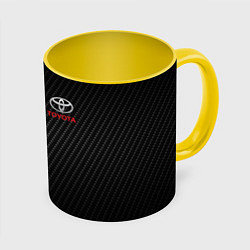 Кружка 3D TOYOTA, цвет: 3D-белый + желтый