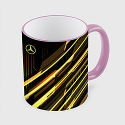 Кружка 3D Mercedes-Benz, цвет: 3D-розовый кант
