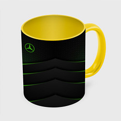 Кружка 3D Mercedes-Benz, цвет: 3D-белый + желтый