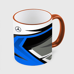 Кружка 3D Mercedes-Benz, цвет: 3D-оранжевый кант