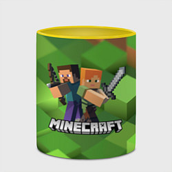 Кружка 3D MINECRAFT, цвет: 3D-белый + желтый — фото 2