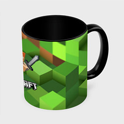 Кружка 3D MINECRAFT, цвет: 3D-белый + черный