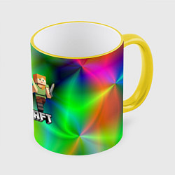 Кружка 3D MINECRAFT, цвет: 3D-желтый кант