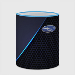Кружка 3D SUBARU, цвет: 3D-небесно-голубой кант — фото 2