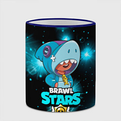 Кружка 3D Brawl stars leon shark, цвет: 3D-синий кант — фото 2