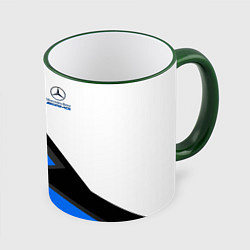 Кружка 3D Mercedes-AMG, цвет: 3D-зеленый кант