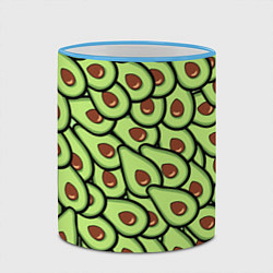 Кружка 3D АВОКАДО, цвет: 3D-небесно-голубой кант — фото 2