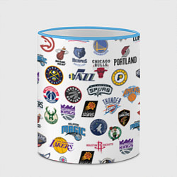 Кружка 3D NBA Pattern, цвет: 3D-небесно-голубой кант — фото 2