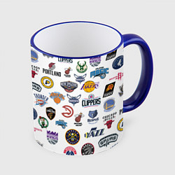 Кружка 3D NBA Pattern, цвет: 3D-синий кант