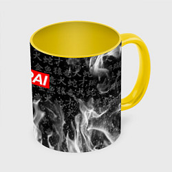 Кружка 3D SENPAI, цвет: 3D-белый + желтый