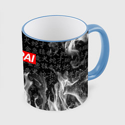 Кружка 3D SENPAI, цвет: 3D-небесно-голубой кант