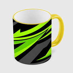 Кружка 3D Форма для фитнеса, цвет: 3D-желтый кант