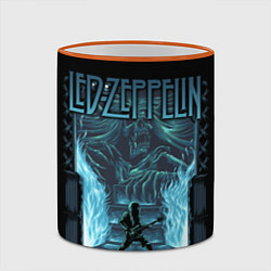 Кружка 3D Led Zeppelin, цвет: 3D-оранжевый кант — фото 2