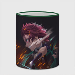 Кружка 3D KIMETSU NO YAIBA, цвет: 3D-зеленый кант — фото 2