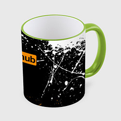 Кружка 3D PORNHUB, цвет: 3D-светло-зеленый кант
