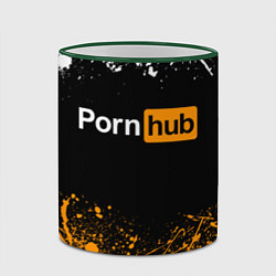 Кружка 3D PORNHUB, цвет: 3D-зеленый кант — фото 2