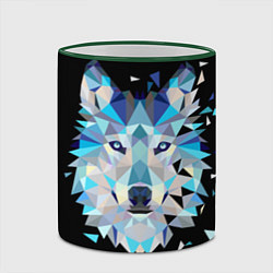 Кружка 3D Волк, цвет: 3D-зеленый кант — фото 2