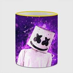 Кружка 3D Marshmello, цвет: 3D-желтый кант — фото 2