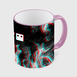 Кружка 3D LOVE DEATH ROBOTS LDR, цвет: 3D-розовый кант