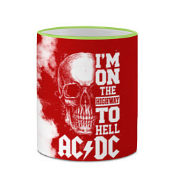 Кружка 3D I'm on the highway to hell ACDC, цвет: 3D-светло-зеленый кант — фото 2