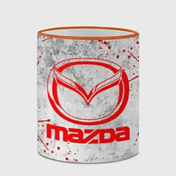 Кружка 3D MAZDA RED LOGO, цвет: 3D-оранжевый кант — фото 2