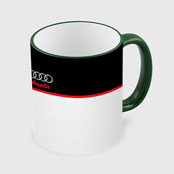 Кружка 3D AUDI SPORT, цвет: 3D-зеленый кант