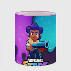 Кружка 3D Brawl stars Шелли, цвет: 3D-розовый кант — фото 2