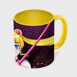 Кружка 3D Sailor Moon, цвет: 3D-белый + желтый