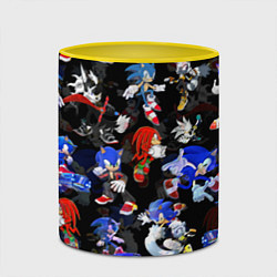 Кружка 3D Sonic паттерн, цвет: 3D-белый + желтый — фото 2