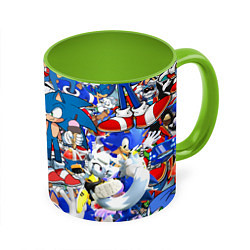 Кружка 3D SONIC PATTERN, цвет: 3D-белый + светло-зеленый