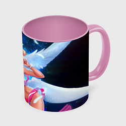 Кружка 3D HI, цвет: 3D-белый + розовый