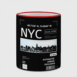 Кружка 3D Off-White: NYC, цвет: 3D-красный кант — фото 2