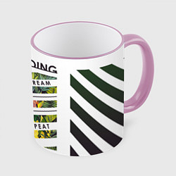 Кружка 3D Off-White: Keep Going, цвет: 3D-розовый кант