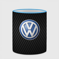 Кружка 3D Volkswagen Logo, цвет: 3D-небесно-голубой кант — фото 2