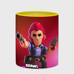 Кружка 3D Brawl Stars Colt Кольт, цвет: 3D-белый + желтый — фото 2