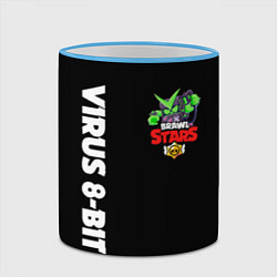 Кружка 3D BRAWL STARS VIRUS 8 BIT, цвет: 3D-небесно-голубой кант — фото 2