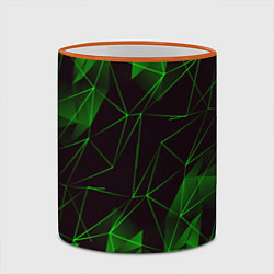 Кружка 3D GREEN STRIPES, цвет: 3D-оранжевый кант — фото 2