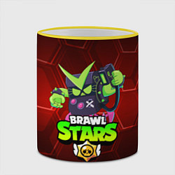 Кружка 3D BRAWL STARS VIRUS 8-BIT, цвет: 3D-желтый кант — фото 2