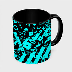 Кружка 3D Roblox, цвет: 3D-белый + черный